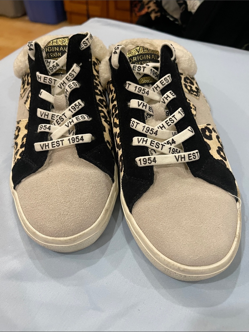Vintage Havana Black, Beige & Leopard Rare Find Sneakers